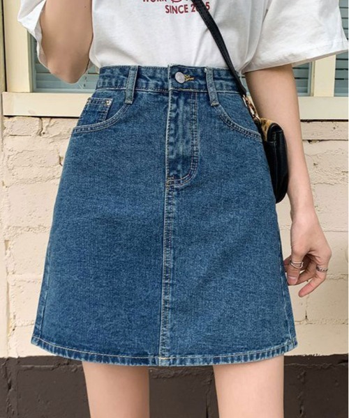 kirakiraShop(キラキラショップ)の「デニム ミニスカート(デニムスカート・レディース・ブルー/ライトブルー/ダークグレー/パープル/レッド/アイボリー・S/M/L/XL)」の18枚目の写真