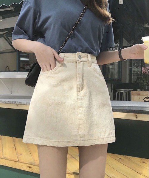 kirakiraShop(キラキラショップ)の「デニム ミニスカート(デニムスカート・レディース・ブルー/ライトブルー/ダークグレー/パープル/レッド/アイボリー・S/M/L/XL)」の19枚目の写真