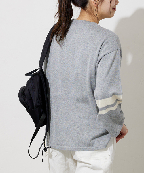 JOURNAL STANDARD(ジャーナルスタンダード)の「ハイゲージBOLDNESS ロゴニット(ニット/セーター・レディース・チャコールグレー/アイボリー・FREE)」の11枚目の写真