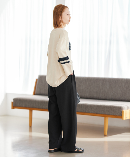 JOURNAL STANDARD(ジャーナルスタンダード)の「ハイゲージBOLDNESS ロゴニット(ニット/セーター・レディース・チャコールグレー/アイボリー・FREE)」の13枚目の写真