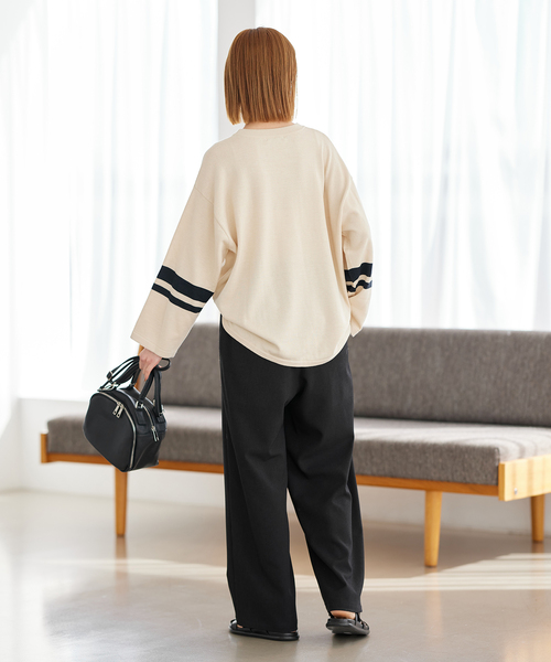 JOURNAL STANDARD(ジャーナルスタンダード)の「ハイゲージBOLDNESS ロゴニット(ニット/セーター・レディース・チャコールグレー/アイボリー・FREE)」の14枚目の写真