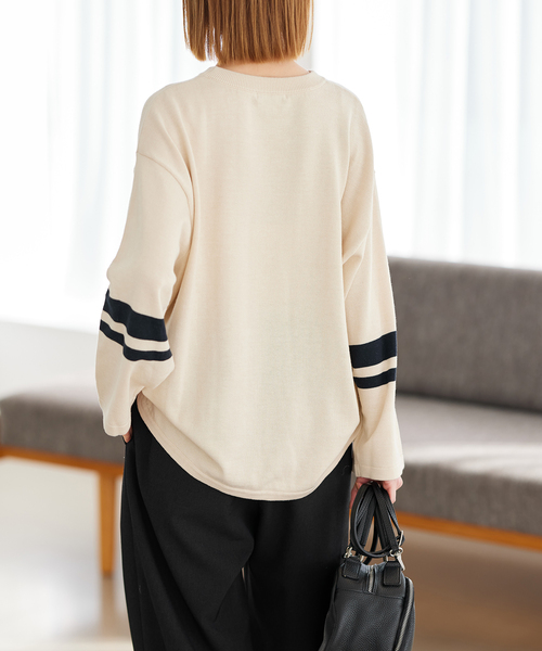 JOURNAL STANDARD(ジャーナルスタンダード)の「ハイゲージBOLDNESS ロゴニット(ニット/セーター・レディース・チャコールグレー/アイボリー・FREE)」の16枚目の写真