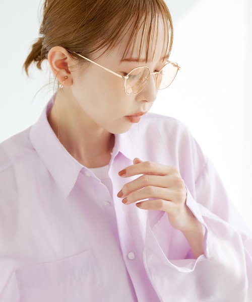 セール】メタルスリムフレームカラーグラスアイウェア（サングラス