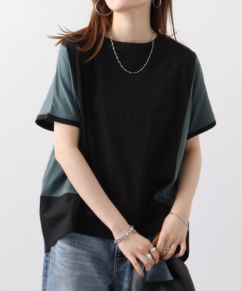 A.N.L（エーエヌエル　レーベル）の「A.N.L 配色プルオーバー（Tシャツ/カットソー・レディース・オフホワイト/キャメル/ブラック・38）」の2枚目の写真