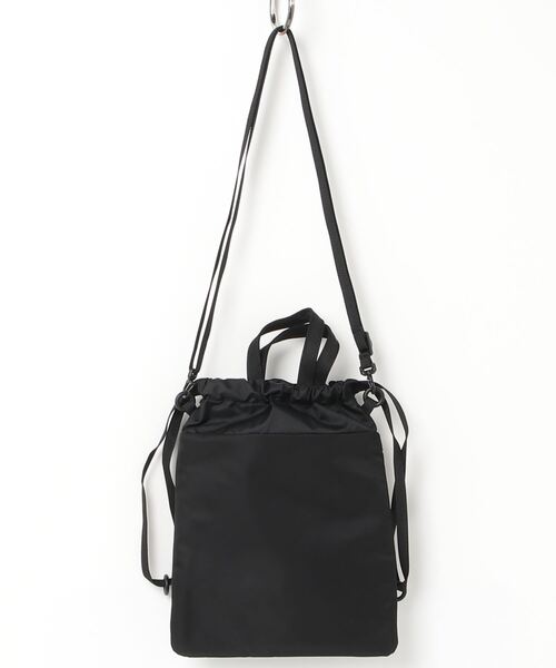 BAICYCLON by Bagjack（バイシクロン バイ バグジャック）の「BAICYCLON by bagjack/TAPE FRINGE DRAW STRING BAG（ショルダーバッグ・メンズ・ブラック・FREE）」の2枚目の写真