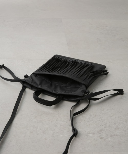 BAICYCLON by Bagjack（バイシクロン バイ バグジャック）の「BAICYCLON by bagjack/TAPE FRINGE DRAW STRING BAG（ショルダーバッグ・メンズ・ブラック・FREE）」の10枚目の写真