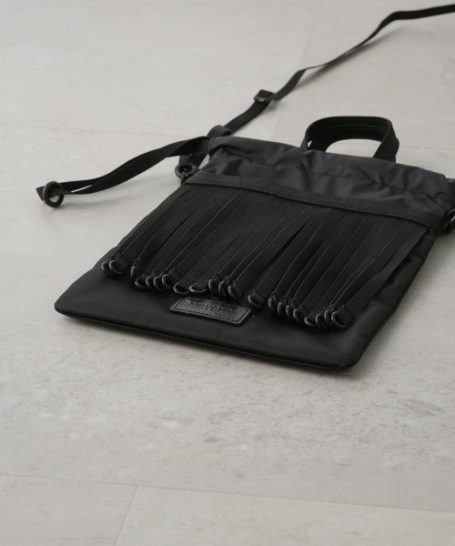 BAICYCLON by Bagjack（バイシクロン バイ バグジャック）の「BAICYCLON by bagjack/TAPE FRINGE DRAW STRING BAG（ショルダーバッグ・メンズ・ブラック・FREE）」の11枚目の写真