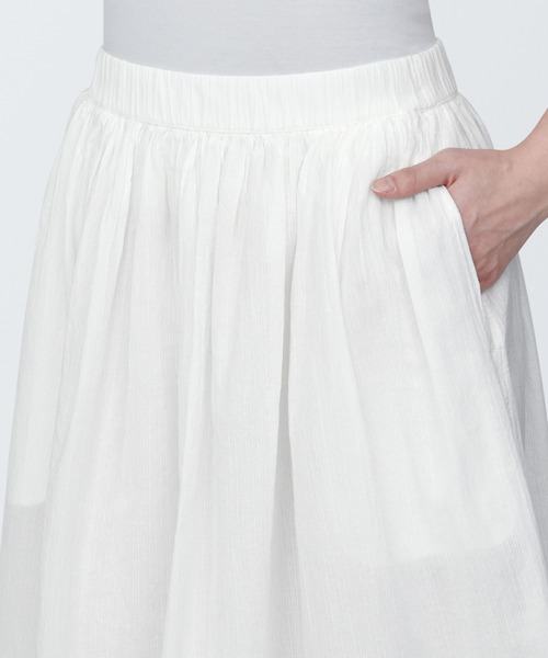 セール】婦人 強撚ボイル ギャザースカート（スカート）｜無印良品