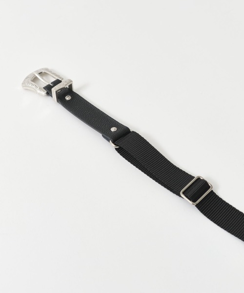 TOGA PULLA（トーガ　プルラ）の「【TOGA PULLA/トーガプルラ】Leather nylon belt/レザーナイロンベルト（ベルト・レディース・ブラック/キャメル・FREE）」の6枚目の写真