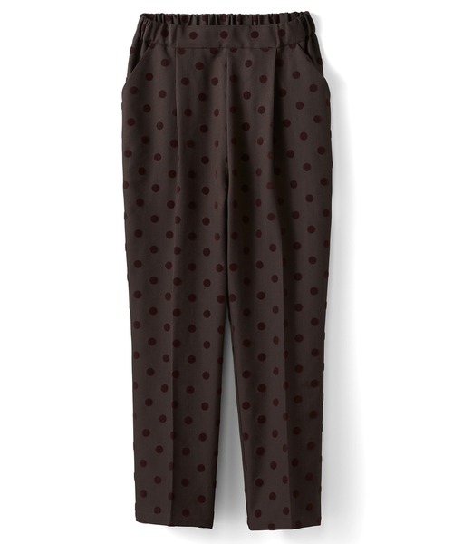 IEDIT(イディット)の「IEDIT フロッキードットプリントのゆるテーパードパンツ(その他パンツ・レディース・ブラック/ブラウン系その他/ネイビー・LARGE/MEDIUM/XX-LARGE/X-LARGE/XXX-LARGE)」の6枚目の写真