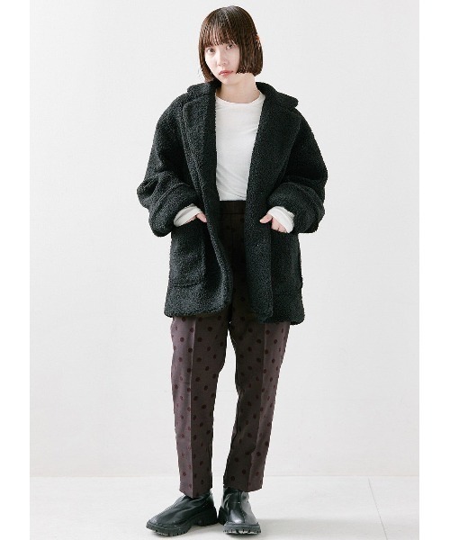 IEDIT(イディット)の「IEDIT フロッキードットプリントのゆるテーパードパンツ(その他パンツ・レディース・ブラック/ブラウン系その他/ネイビー・LARGE/MEDIUM/XX-LARGE/X-LARGE/XXX-LARGE)」の17枚目の写真