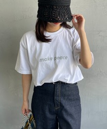 [FUNG/ファング] MAKE PEACE カットオフプリントTシャツ