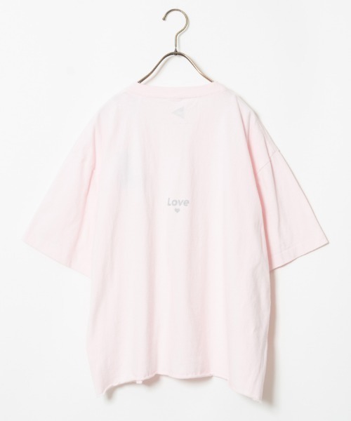 FUNG（ファング）の「[FUNG/ファング] MAKE PEACE カットオフプリントTシャツ（Tシャツ/カットソー・レディース・ホワイト/ピンク・M）」の9枚目の写真