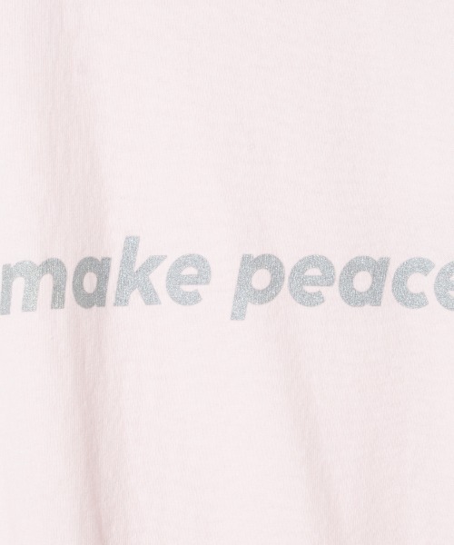 FUNG（ファング）の「[FUNG/ファング] MAKE PEACE カットオフプリントTシャツ（Tシャツ/カットソー・レディース・ホワイト/ピンク・M）」の11枚目の写真