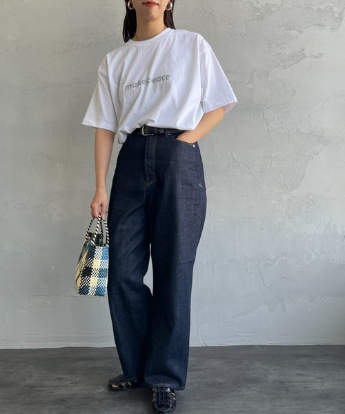 FUNG（ファング）の「[FUNG/ファング] MAKE PEACE カットオフプリントTシャツ（Tシャツ/カットソー・レディース・ホワイト/ピンク・M）」の21枚目の写真