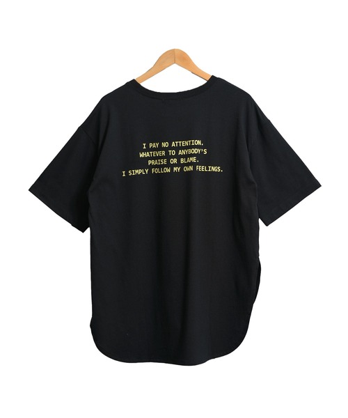 mili an deni(ミリアンデニ)の「半袖バックプリントTシャツ(Tシャツ/カットソー・レディース・オフホワイト/チャコールグレー/ブラック・L/M)」の19枚目の写真