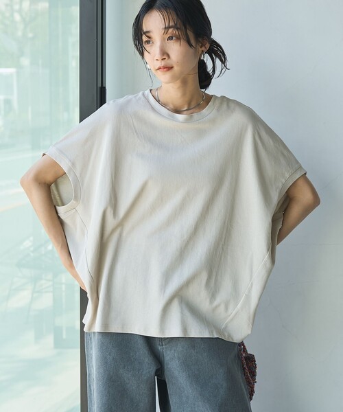 coen(コーエン)の「SARAH TWISTドルマンコクーンプルオーバー(Tシャツ/カットソー・レディース・ブラウン/ベージュ/ブラック/オフホワイト・FREE)」の4枚目の写真