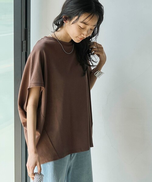coen(コーエン)の「SARAH TWISTドルマンコクーンプルオーバー(Tシャツ/カットソー・レディース・ブラウン/ベージュ/ブラック/オフホワイト・FREE)」の3枚目の写真
