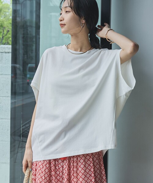 coen(コーエン)の「SARAH TWISTドルマンコクーンプルオーバー(Tシャツ/カットソー・レディース・ブラウン/ベージュ/ブラック/オフホワイト・FREE)」の2枚目の写真