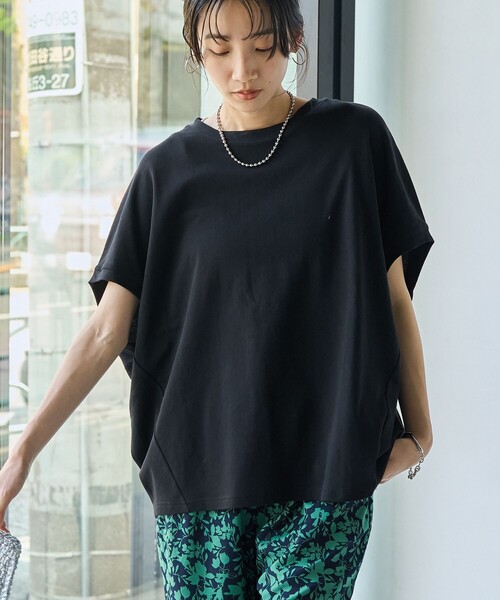 coen(コーエン)の「SARAH TWISTドルマンコクーンプルオーバー(Tシャツ/カットソー・レディース・ブラウン/ベージュ/ブラック/オフホワイト・FREE)」の1枚目の写真