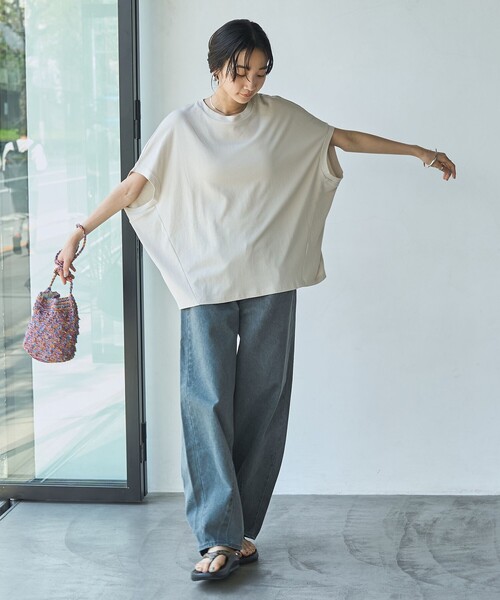 coen(コーエン)の「SARAH TWISTドルマンコクーンプルオーバー(Tシャツ/カットソー・レディース・ブラウン/ベージュ/ブラック/オフホワイト・FREE)」の8枚目の写真
