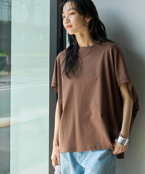 coen(コーエン)の「SARAH TWISTドルマンコクーンプルオーバー(Tシャツ/カットソー・レディース・ブラウン/ベージュ/ブラック/オフホワイト・FREE)」の11枚目の写真