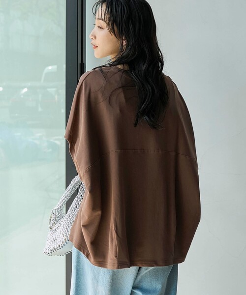 coen(コーエン)の「SARAH TWISTドルマンコクーンプルオーバー(Tシャツ/カットソー・レディース・ブラウン/ベージュ/ブラック/オフホワイト・FREE)」の12枚目の写真