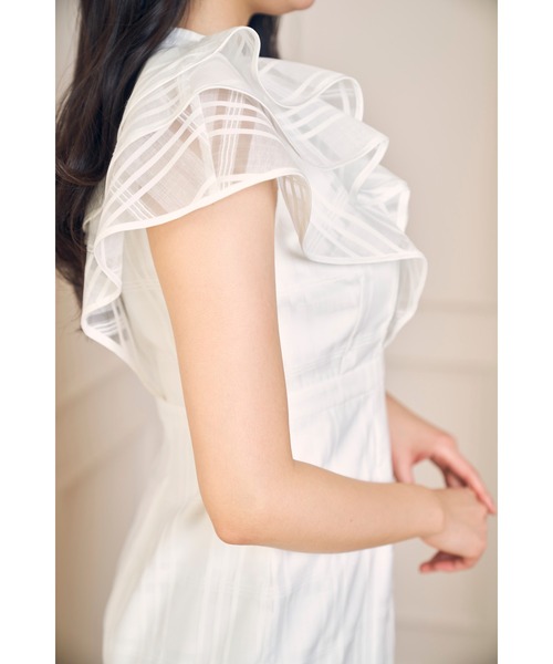 Her lip to（ハーリップトゥー）の「Split Ruffled Check Organza