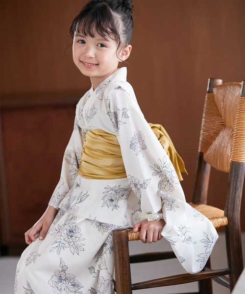 ROPE' PICNIC（ロペピクニック）の「【KIDS】浴衣キャミワンピース/リンクコーデ（浴衣・キッズ・オフホワイト/レッド系その他2/ダークラベンダー/ホワイト系その他5/ピンク系その他・L/M/S）」の9枚目の写真