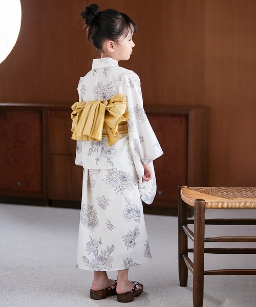 ROPE' PICNIC（ロペピクニック）の「【KIDS】浴衣キャミワンピース/リンクコーデ（浴衣・キッズ・オフホワイト/レッド系その他2/ダークラベンダー/ホワイト系その他5/ピンク系その他・L/M/S）」の6枚目の写真