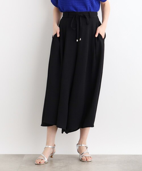 grove（グローブ）の「◆夏の暑い時期にも嬉しいリネンライクスカーチョ（その他パンツ・レディース・ブラック/ダークブラウン/ナチュラル/ネイビー・05/04/03/02/01）」の5枚目の写真