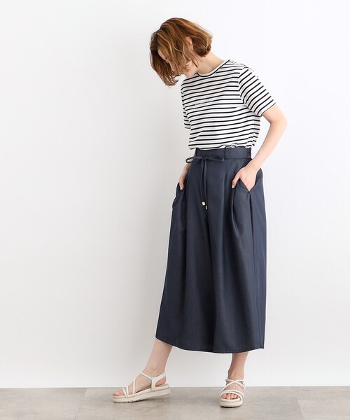 grove（グローブ）の「◆夏の暑い時期にも嬉しいリネンライクスカーチョ（その他パンツ・レディース・ブラック/ダークブラウン/ナチュラル/ネイビー・05/04/03/02/01）」の21枚目の写真