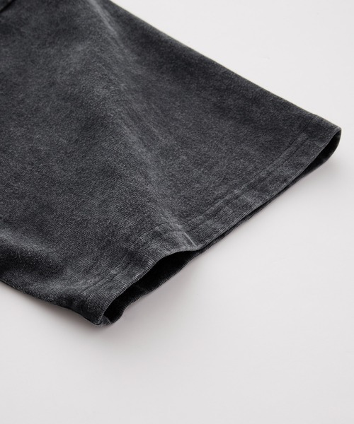 cussil(クシル)の「【cussil/クシル】ピグメントスノーウォッシュ加工フラワー刺繍オーバーサイズハーフスリーブTシャツ(Tシャツ/カットソー・メンズ・ブラック/グレー/ブラック系/ベージュ・L/M/S)」の12枚目の写真