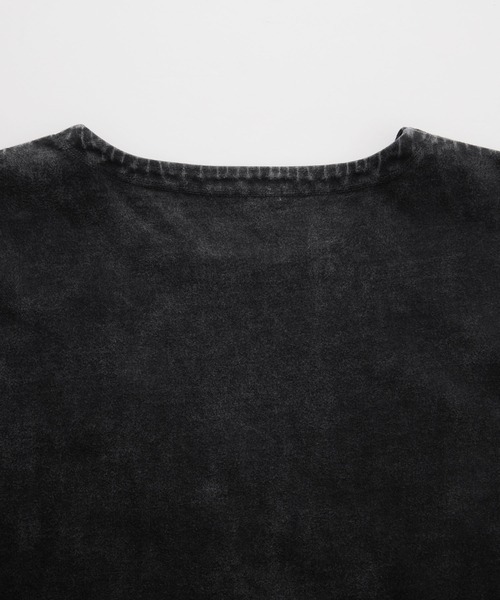 cussil(クシル)の「【cussil/クシル】ピグメントスノーウォッシュ加工フラワー刺繍オーバーサイズハーフスリーブTシャツ(Tシャツ/カットソー・メンズ・ブラック/グレー/ブラック系/ベージュ・L/M/S)」の19枚目の写真