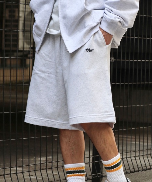 wissty（ウィスティー）の「wissty-ロゴ刺繍スウェットショーツ（スウェットパンツ・メンズ・グレー/ブラック・L/M）」の2枚目の写真