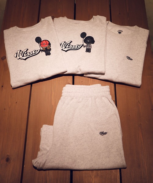 wissty（ウィスティー）の「wissty-ロゴ刺繍スウェットショーツ（スウェットパンツ・メンズ・グレー/ブラック・L/M）」の10枚目の写真