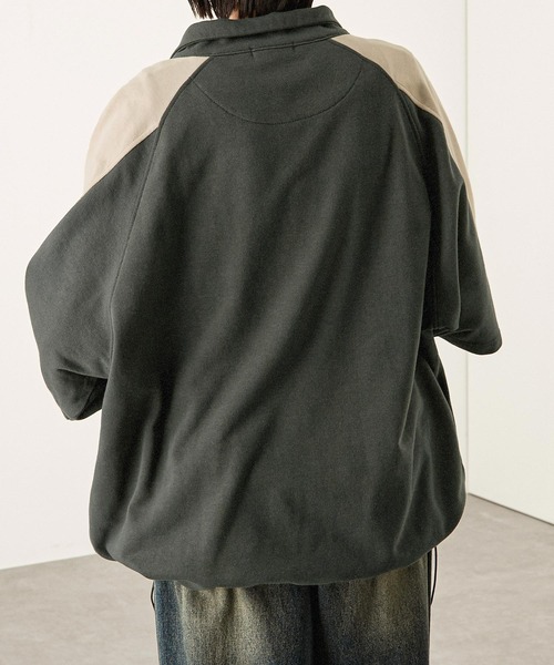 Alfred Alex(アルフレッドアレックス)の「【Alfred Alex】サイドラインハーフボタン半袖プルオーバー スウェT(Tシャツ/カットソー・メンズ・スミクロ/ネイビー/ボルドー/アイボリー・M/L)」の18枚目の写真