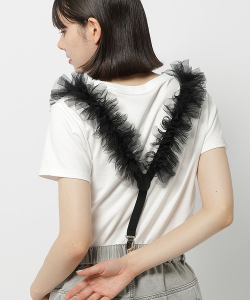 niko and...（ニコアンド）の「オリジナルフリルサスペンダー（サスペンダー・レディース・グレー/ブラック/スモーク・0）」の7枚目の写真