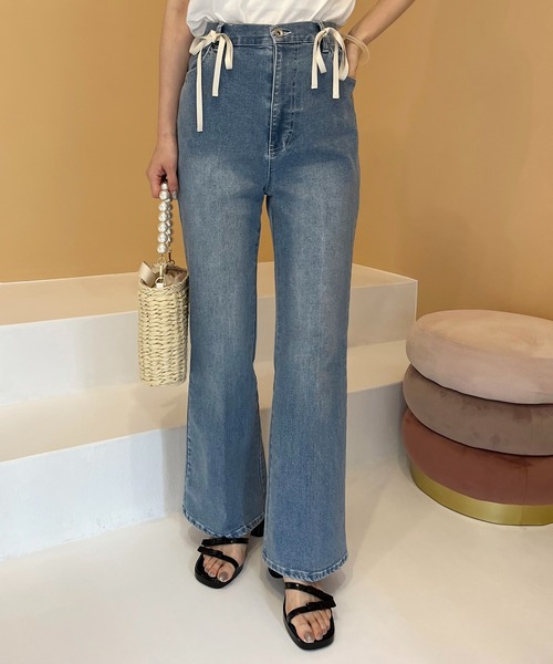 one after another NICE CLAUP(ワンアフターアナザーナイスクラップ)の「美脚ストレッチデニムパンツ(デニムパンツ・レディース・ブルー/ブラック/ライトブルー・SMALL/MEDIUM)」の6枚目の写真