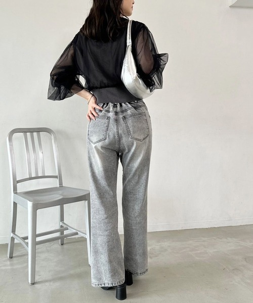 one after another NICE CLAUP(ワンアフターアナザーナイスクラップ)の「美脚ストレッチデニムパンツ(デニムパンツ・レディース・ブルー/ブラック/ライトブルー・SMALL/MEDIUM)」の18枚目の写真