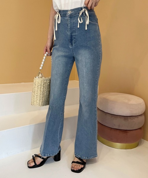 one after another NICE CLAUP(ワンアフターアナザーナイスクラップ)の「美脚ストレッチデニムパンツ(デニムパンツ・レディース・ブルー/ブラック/ライトブルー・SMALL/MEDIUM)」の10枚目の写真