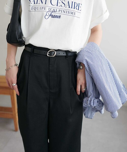 DISCOAT(ディスコート)の「タックワイドパンツ(その他パンツ・レディース・ブラウン/ブラック/グレー・FREE)」の6枚目の写真