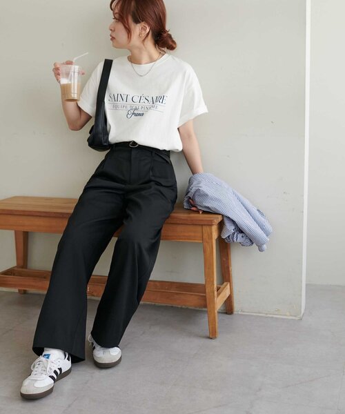 DISCOAT(ディスコート)の「タックワイドパンツ(その他パンツ・レディース・ブラウン/ブラック/グレー・FREE)」の8枚目の写真