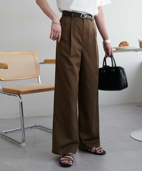 DISCOAT(ディスコート)の「タックワイドパンツ(その他パンツ・レディース・ブラウン/ブラック/グレー・FREE)」の18枚目の写真