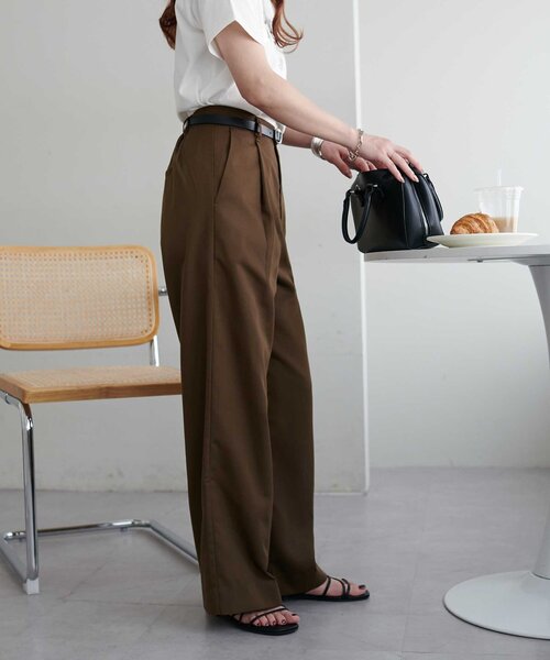 DISCOAT(ディスコート)の「タックワイドパンツ(その他パンツ・レディース・ブラウン/ブラック/グレー・FREE)」の19枚目の写真