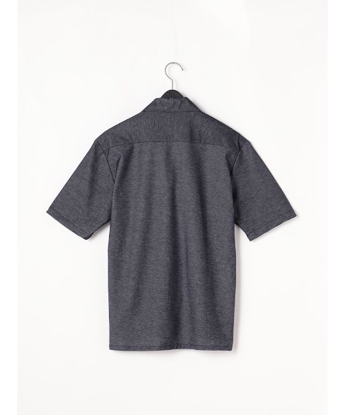 Perfect Suit FActory(パーフェクトスーツファクトリー)の「デニム調 ポロシャツ ワンピースカラー【ビジネス対応可】ネイビー/ブルー/ブラック/ブラウン(ポロシャツ・メンズ・ブラウン/ネイビー/ブラック・S/L/M/LL)」の5枚目の写真