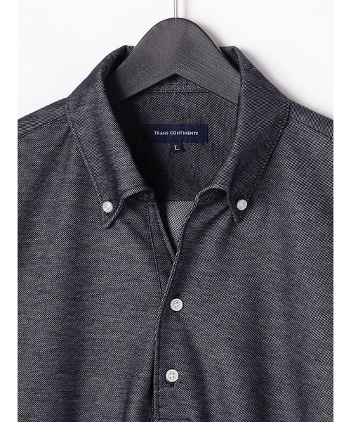 Perfect Suit FActory(パーフェクトスーツファクトリー)の「デニム調 ポロシャツ ワンピースカラー【ビジネス対応可】ネイビー/ブルー/ブラック/ブラウン(ポロシャツ・メンズ・ブラウン/ネイビー/ブラック・S/L/M/LL)」の6枚目の写真