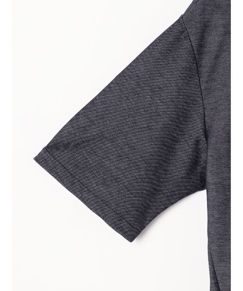 Perfect Suit FActory(パーフェクトスーツファクトリー)の「デニム調 ポロシャツ ワンピースカラー【ビジネス対応可】ネイビー/ブルー/ブラック/ブラウン(ポロシャツ・メンズ・ブラウン/ネイビー/ブラック・S/L/M/LL)」の7枚目の写真