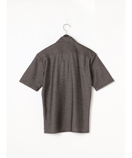 Perfect Suit FActory(パーフェクトスーツファクトリー)の「デニム調 ポロシャツ ワンピースカラー【ビジネス対応可】ネイビー/ブルー/ブラック/ブラウン(ポロシャツ・メンズ・ブラウン/ネイビー/ブラック・S/L/M/LL)」の10枚目の写真