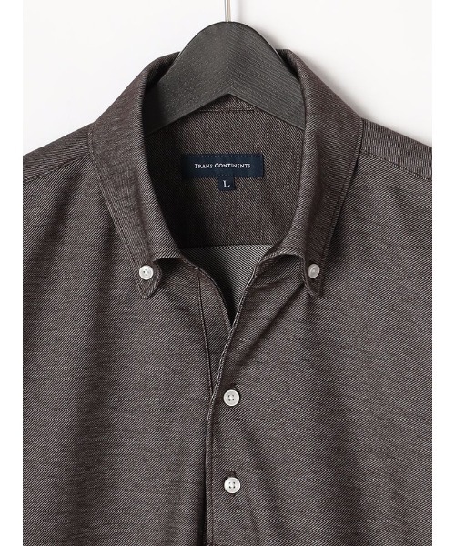 Perfect Suit FActory(パーフェクトスーツファクトリー)の「デニム調 ポロシャツ ワンピースカラー【ビジネス対応可】ネイビー/ブルー/ブラック/ブラウン(ポロシャツ・メンズ・ブラウン/ネイビー/ブラック・S/L/M/LL)」の11枚目の写真